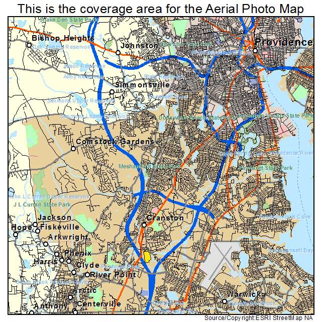 Cranston, RI location map 