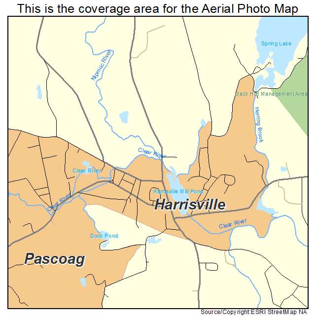 Harrisville, RI location map 