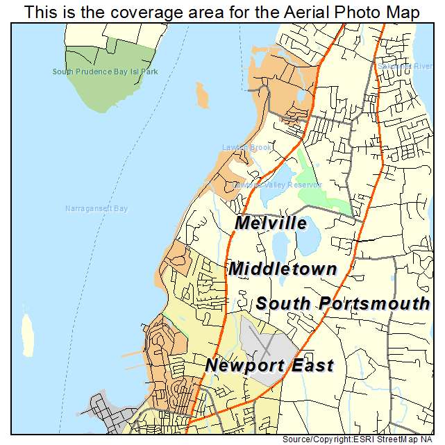 Melville, RI location map 