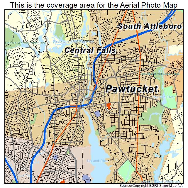 Pawtucket, RI location map 