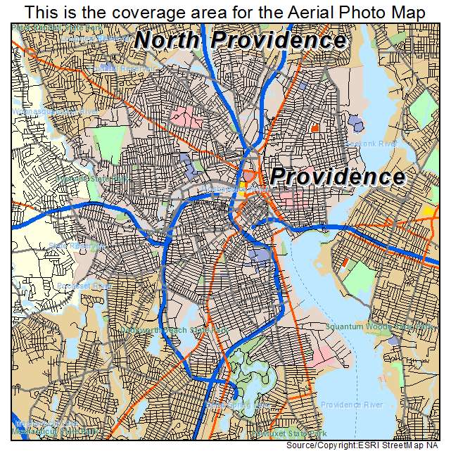 Providence, RI location map 
