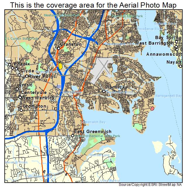 Warwick, RI location map 