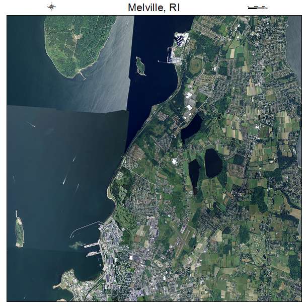 Melville, RI air photo map