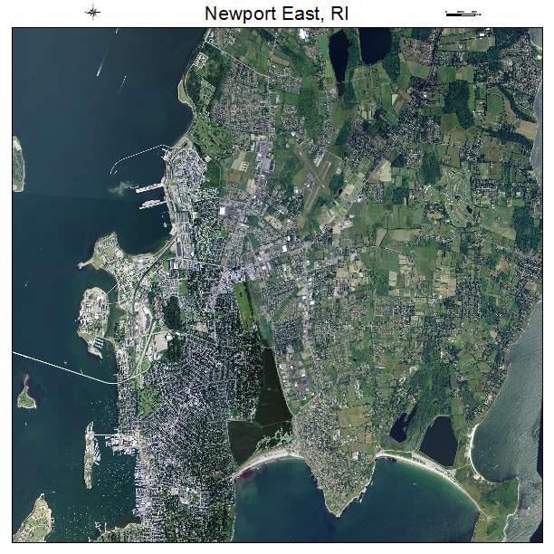 Newport East, RI air photo map