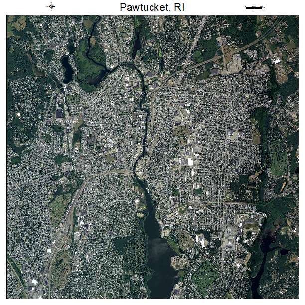 Pawtucket, RI air photo map
