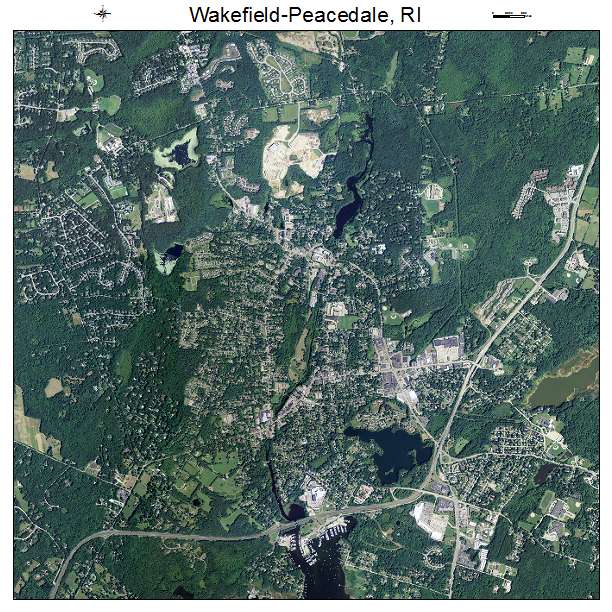 Wakefield Peacedale, RI air photo map