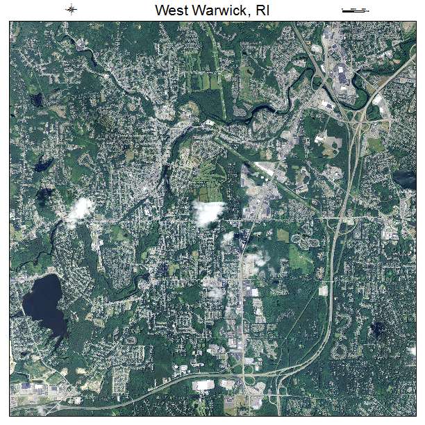 West Warwick, RI air photo map