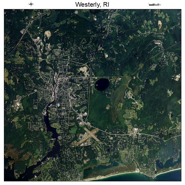 Westerly, RI air photo map