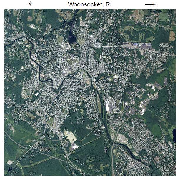 Woonsocket, RI air photo map