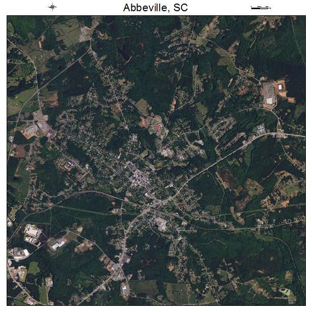 Abbeville, SC air photo map