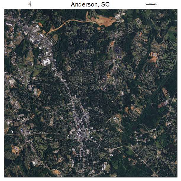 Anderson, SC air photo map