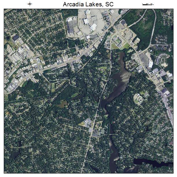 Arcadia Lakes, SC air photo map