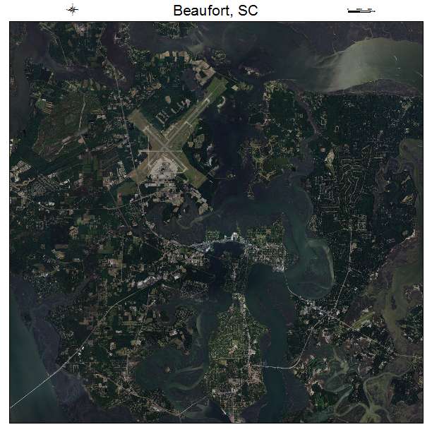 Beaufort, SC air photo map
