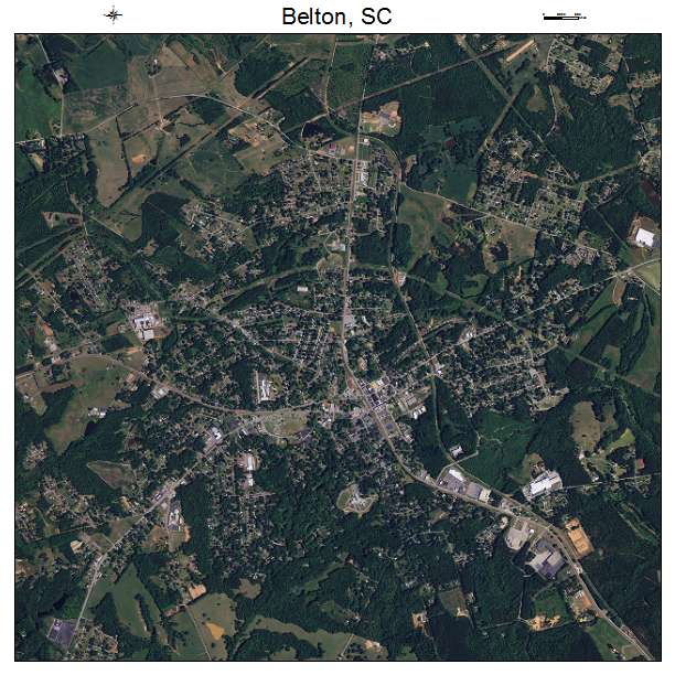 Belton, SC air photo map
