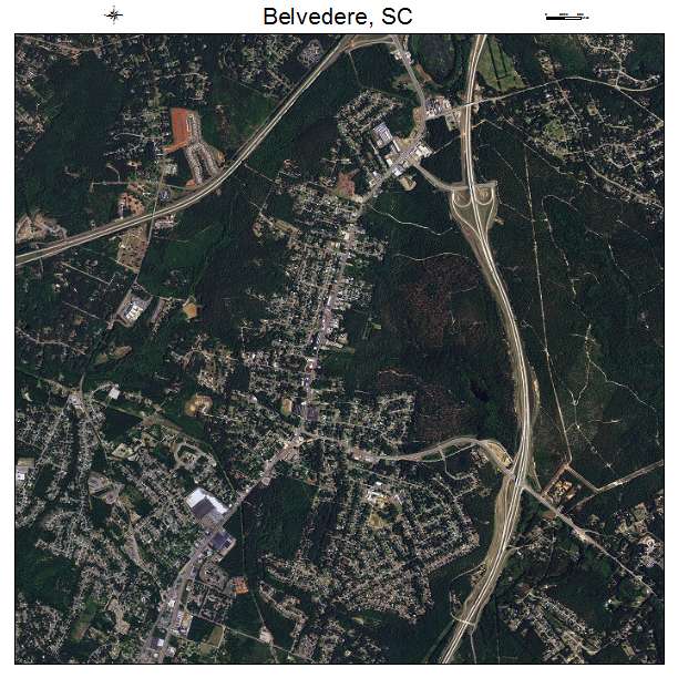 Belvedere, SC air photo map