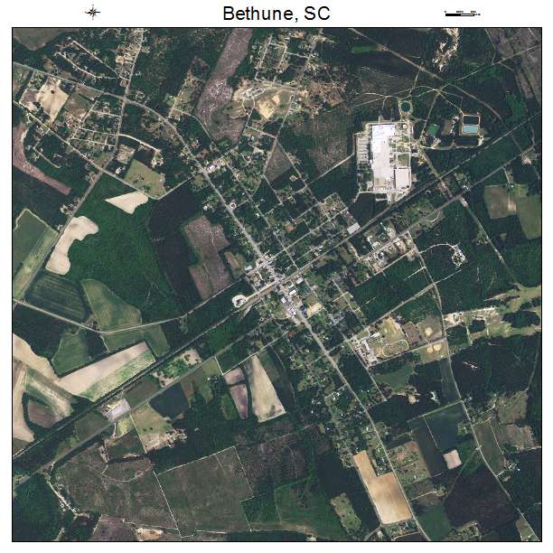Bethune, SC air photo map