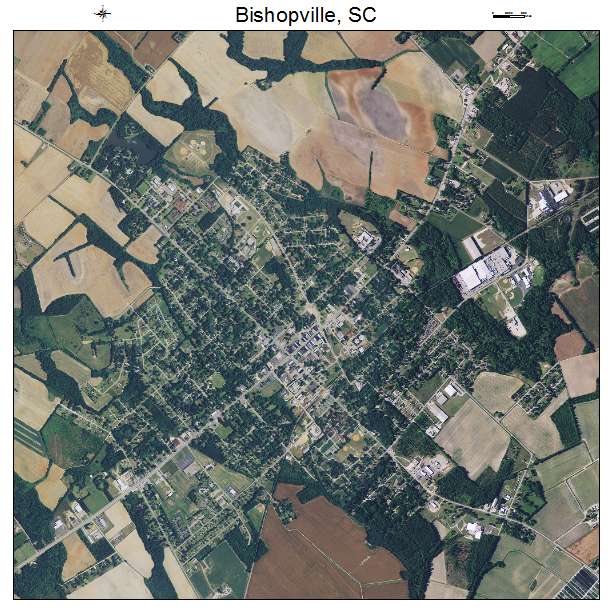 Bishopville, SC air photo map