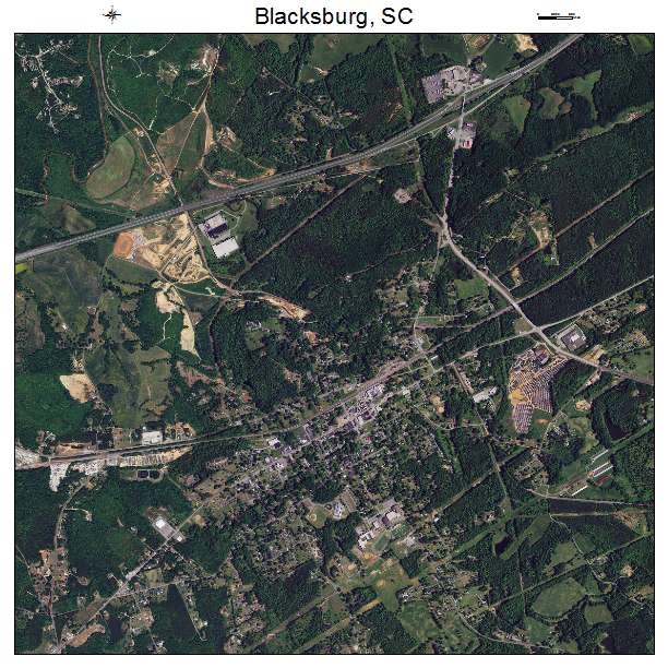 Blacksburg, SC air photo map