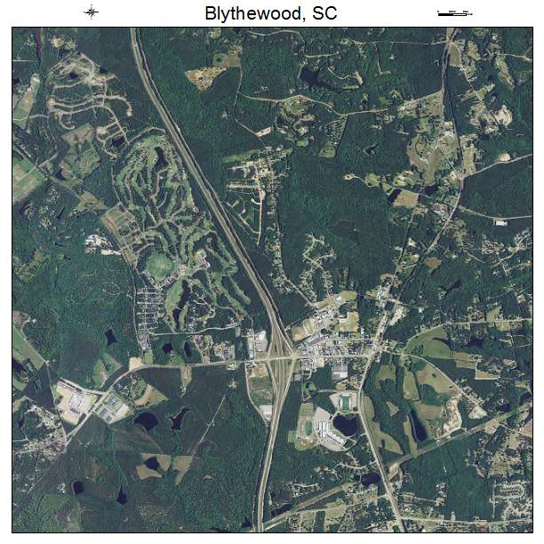 Blythewood, SC air photo map