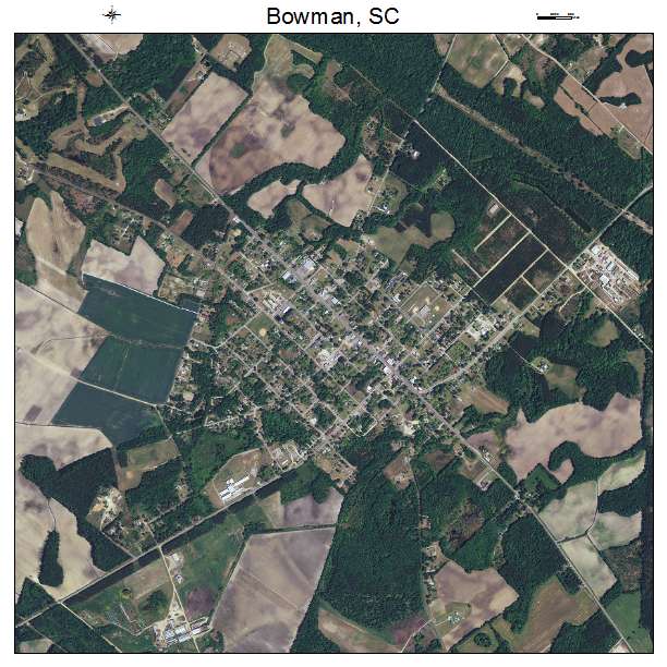 Bowman, SC air photo map