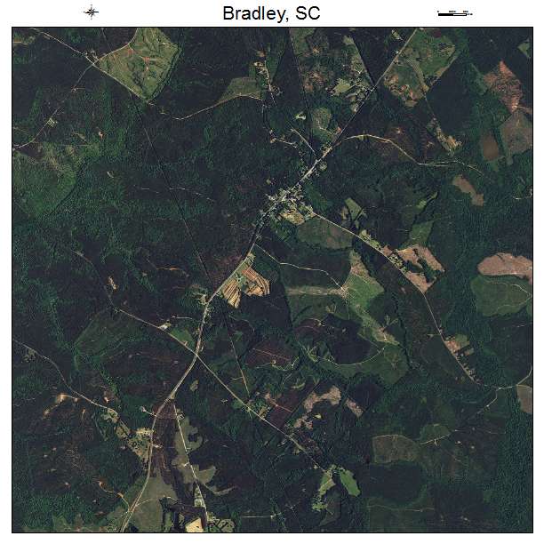 Bradley, SC air photo map