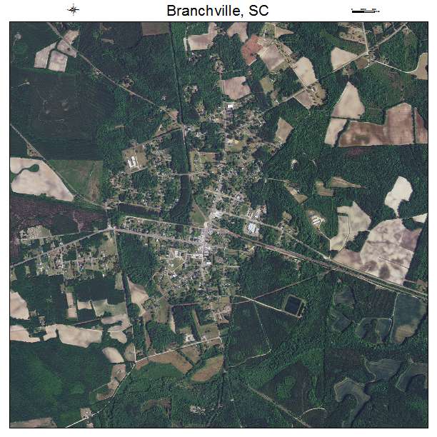 Branchville, SC air photo map