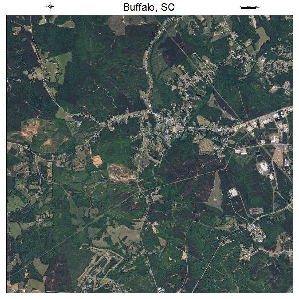 Buffalo, SC air photo map