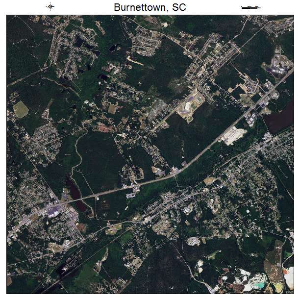 Burnettown, SC air photo map