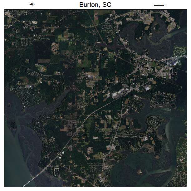 Burton, SC air photo map