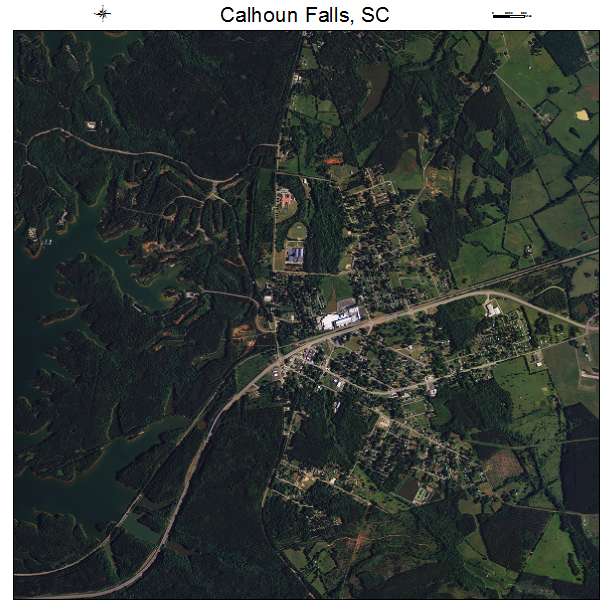 Calhoun Falls, SC air photo map