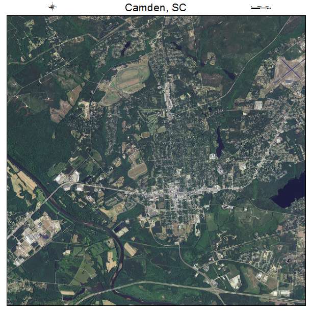 Camden, SC air photo map
