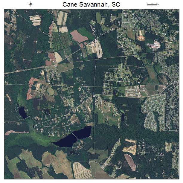 Cane Savannah, SC air photo map