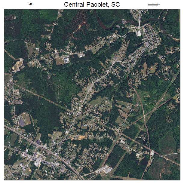 Central Pacolet, SC air photo map