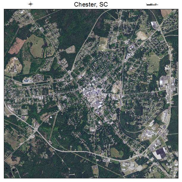 Chester, SC air photo map