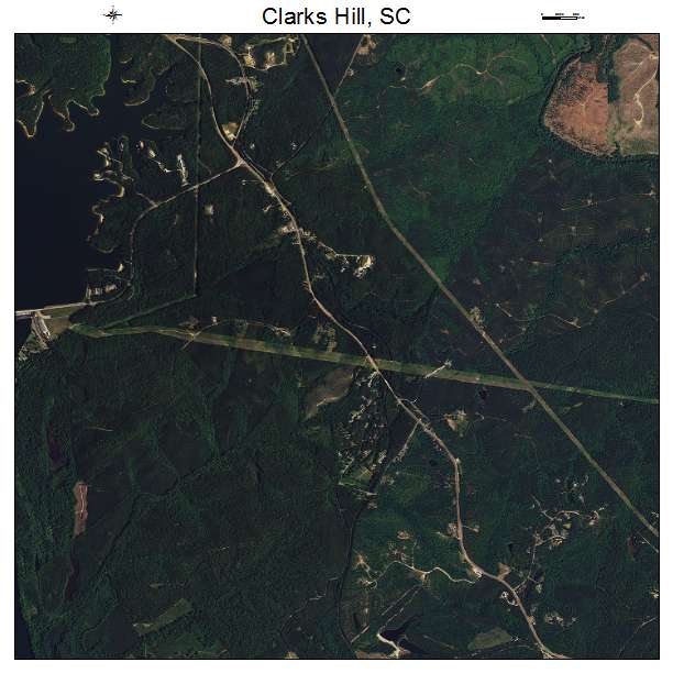 Clarks Hill, SC air photo map