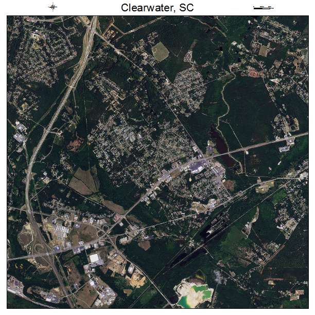 Clearwater, SC air photo map