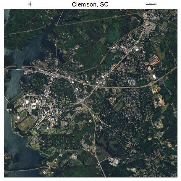 Clemson, SC air photo map