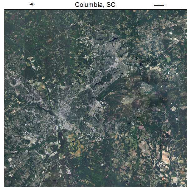 Columbia, SC air photo map