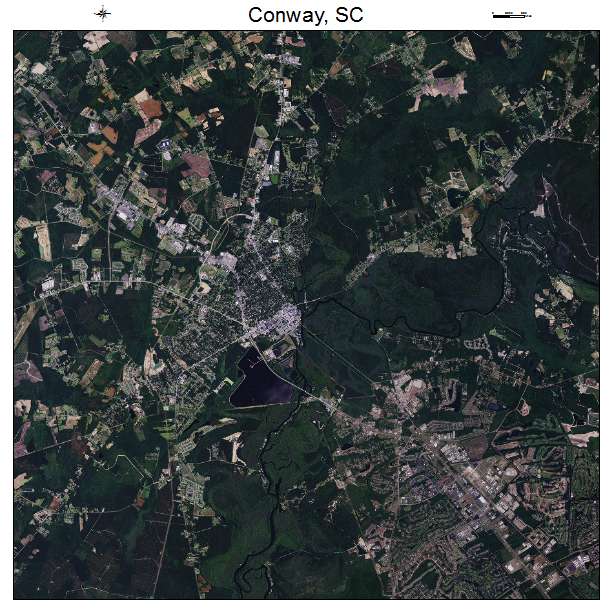 Conway, SC air photo map