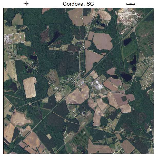 Cordova, SC air photo map