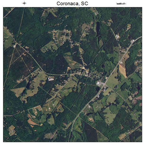 Coronaca, SC air photo map