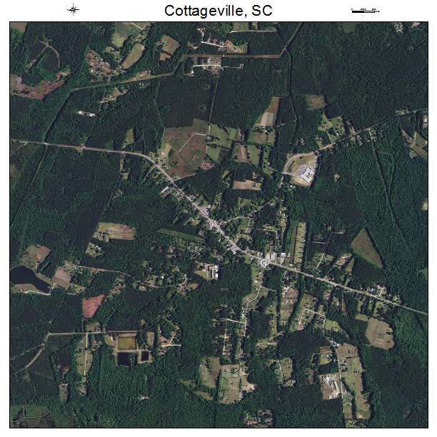 Cottageville, SC air photo map