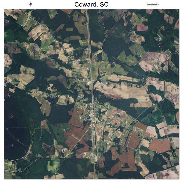 Coward, SC air photo map