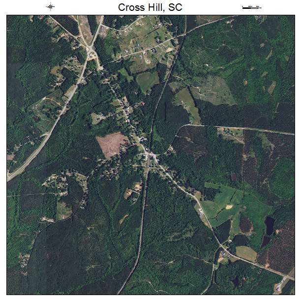 Cross Hill, SC air photo map