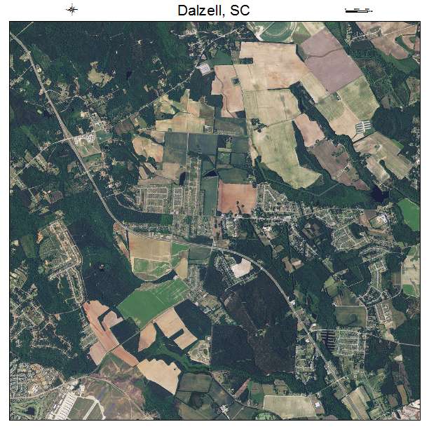 Dalzell, SC air photo map