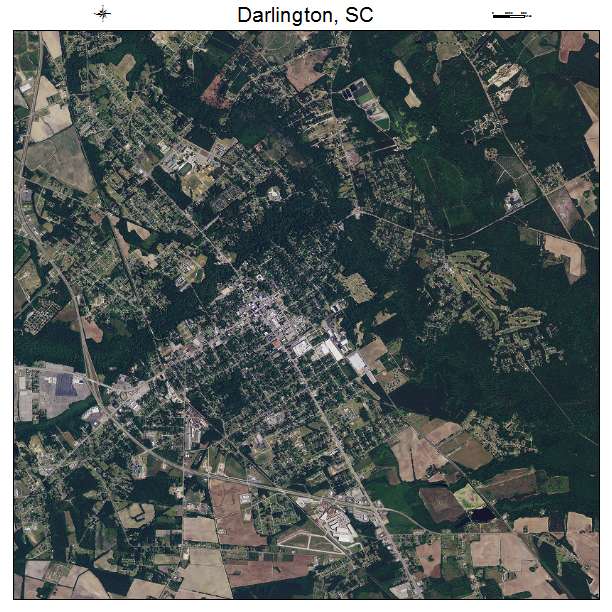 Darlington, SC air photo map