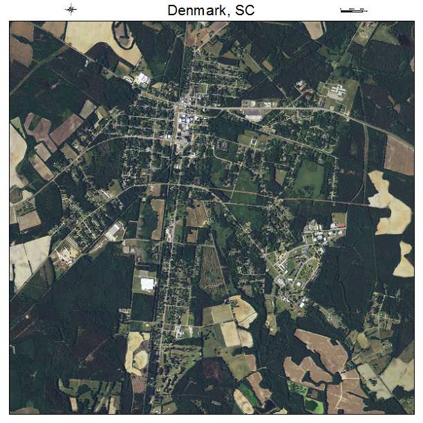 Denmark, SC air photo map