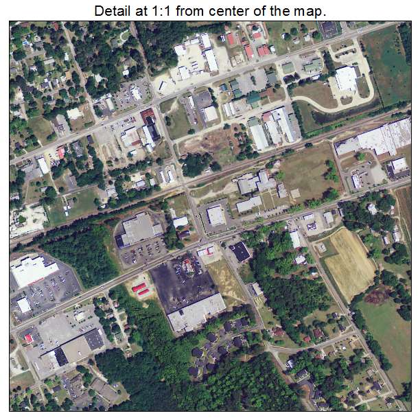 Batesburg Leesville, South Carolina aerial imagery detail