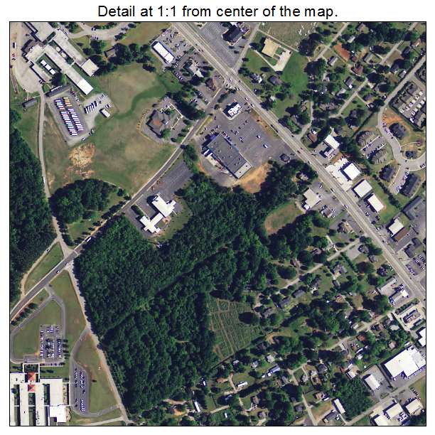 Boiling Springs, South Carolina aerial imagery detail