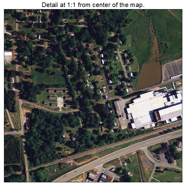 Calhoun Falls, South Carolina aerial imagery detail